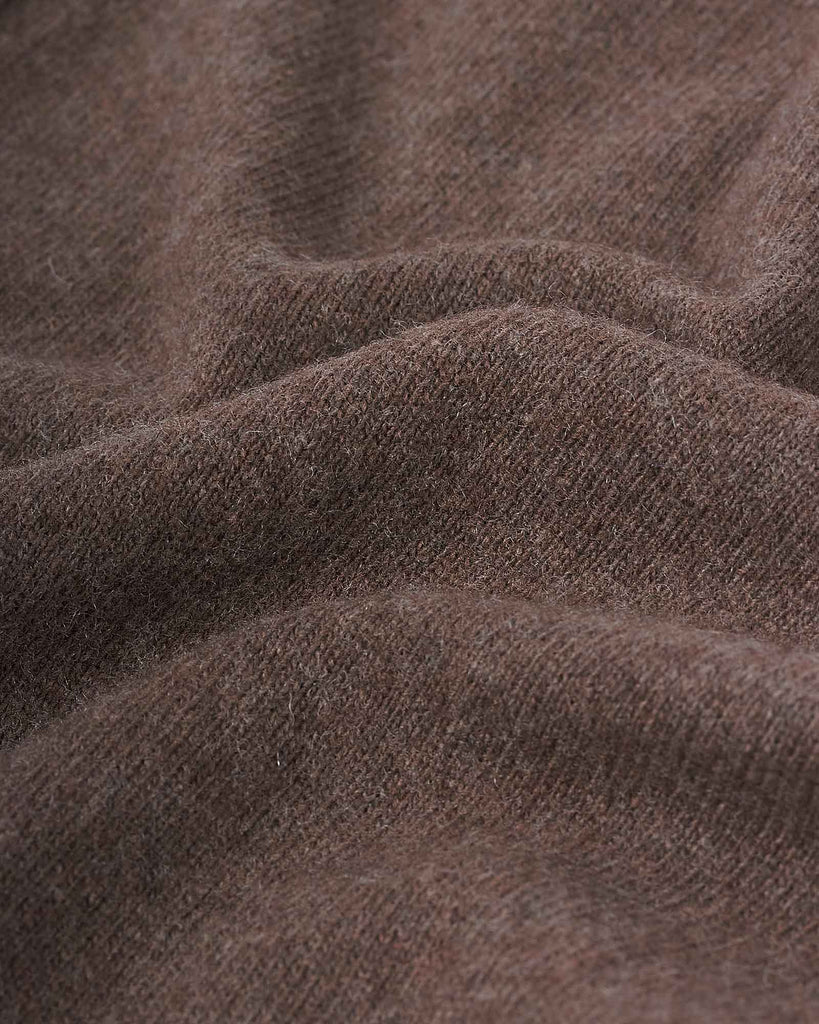 Cashmerewool Half Zip Brun