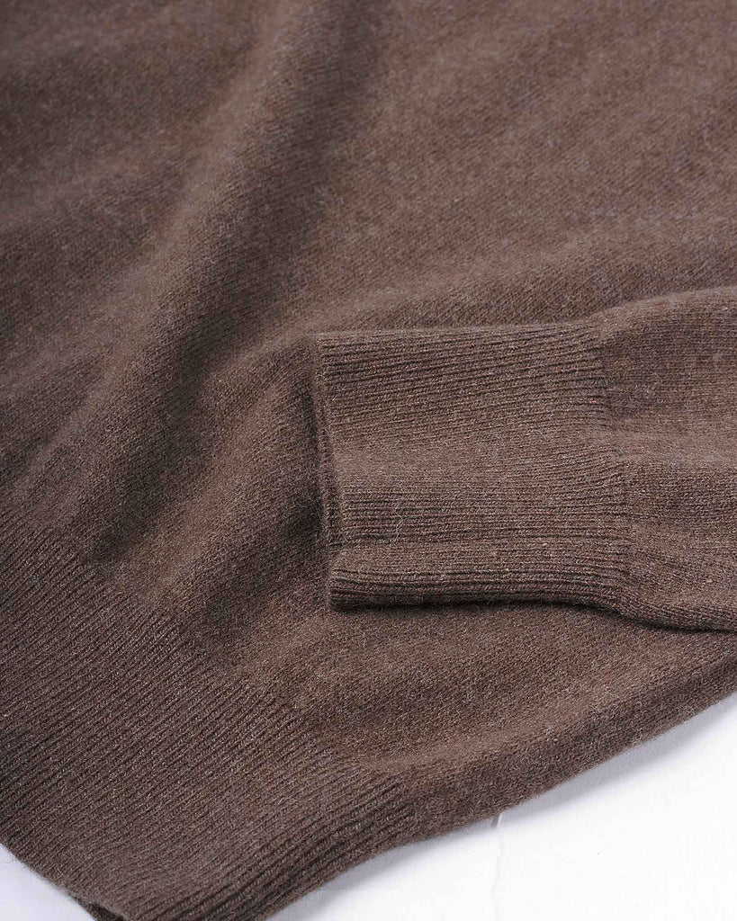 Cashmerewool Half Zip Brun