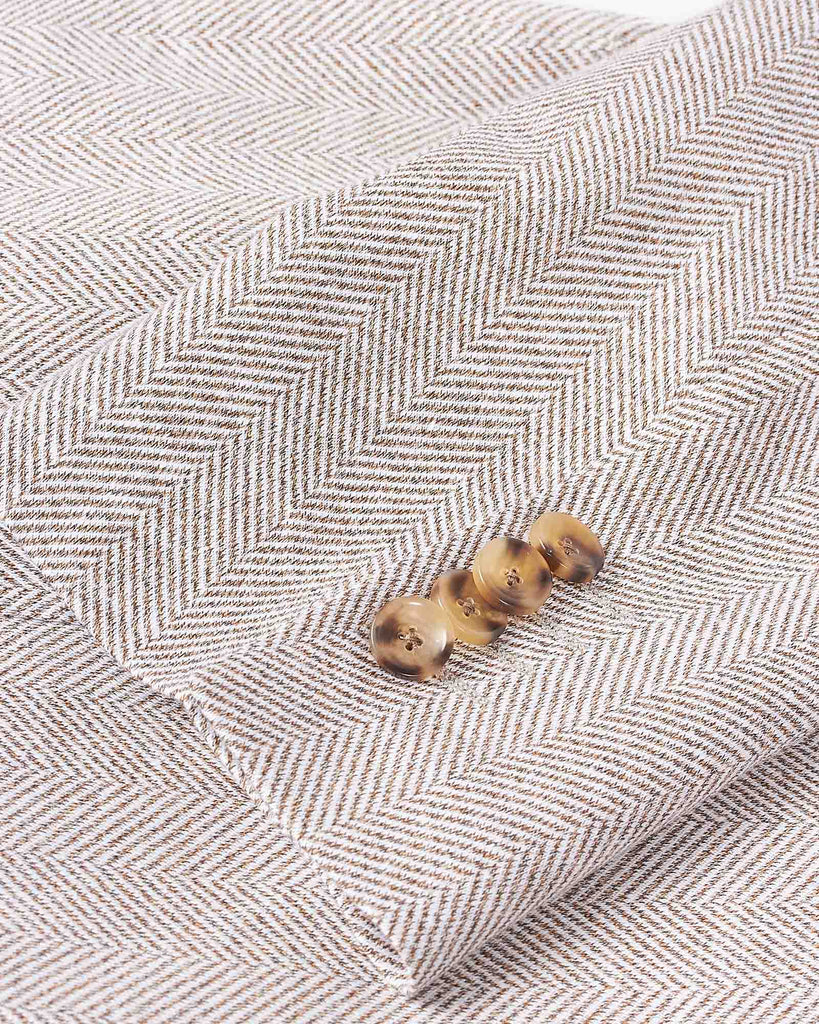 Hør/Bomuld Blazer Sand