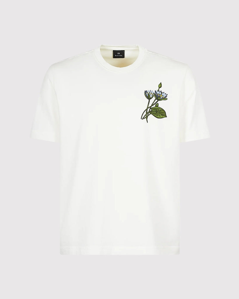 Reg Fit Flower T-Shirt Hvid