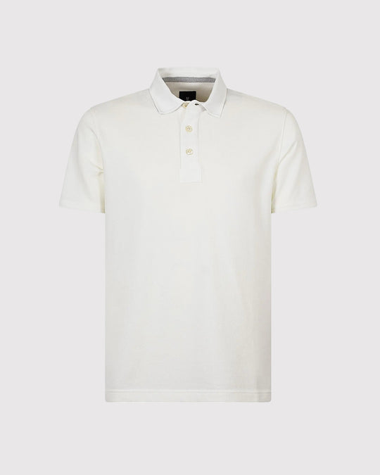 Stripe Back Polo Creme