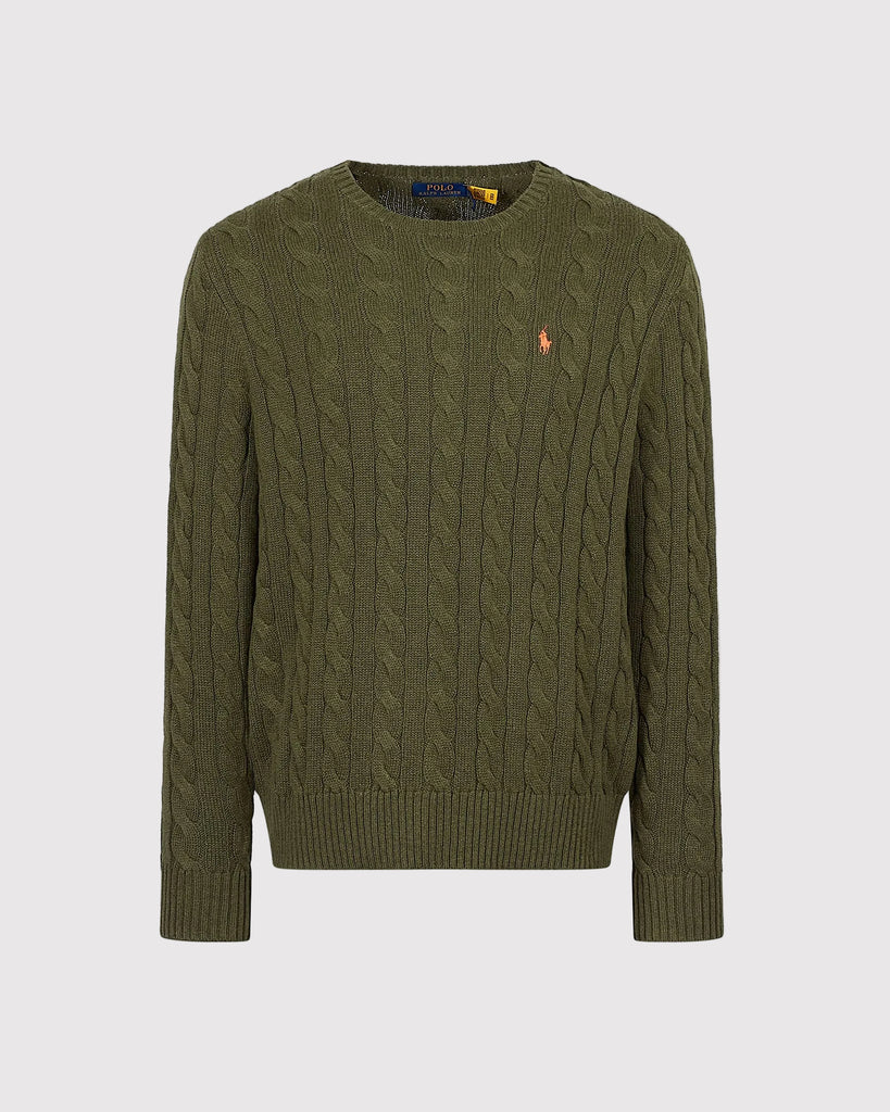 Cotton Cable Knit Grøn