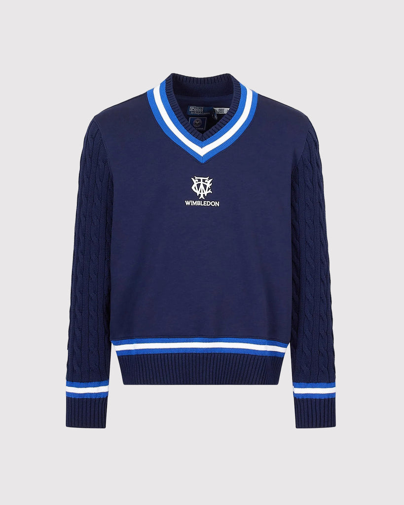 Wimbledon Hybrid Sweat Blå