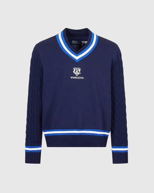 Wimbledon Hybrid Sweat Blå