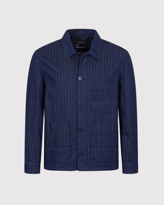 Denim Overshirt Blå