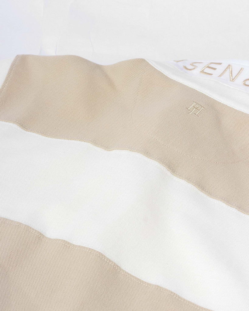 Stripe Back Polo Creme