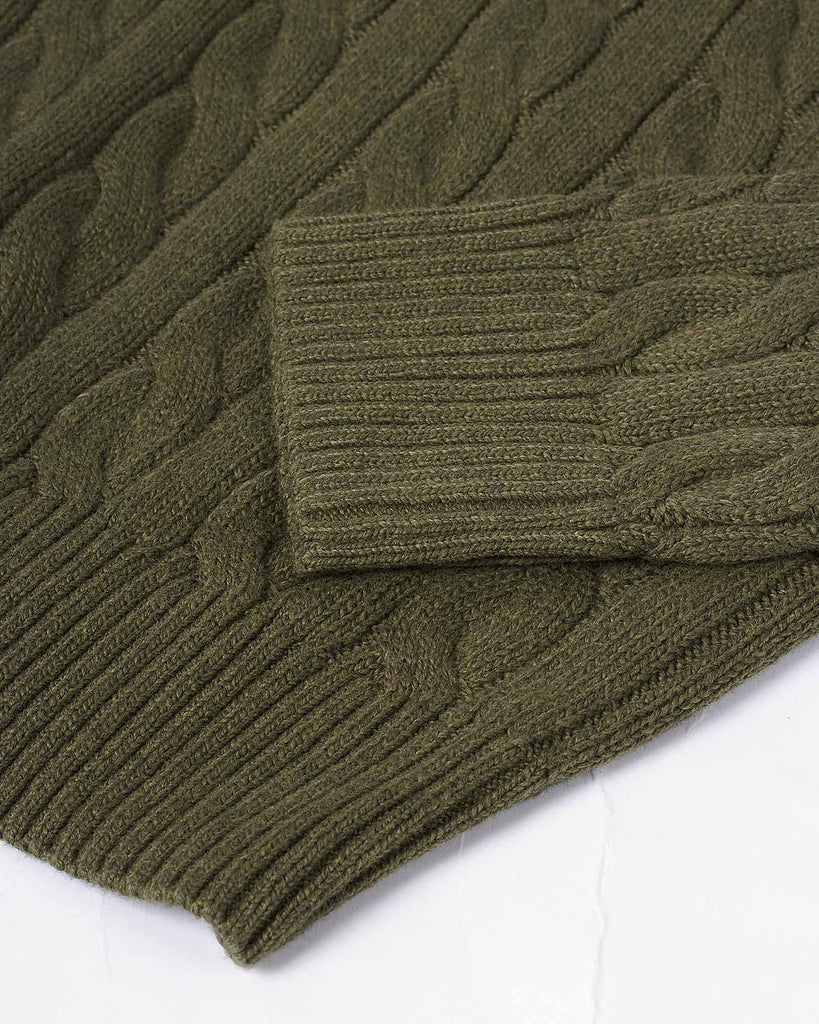 Cotton Cable Knit Grøn