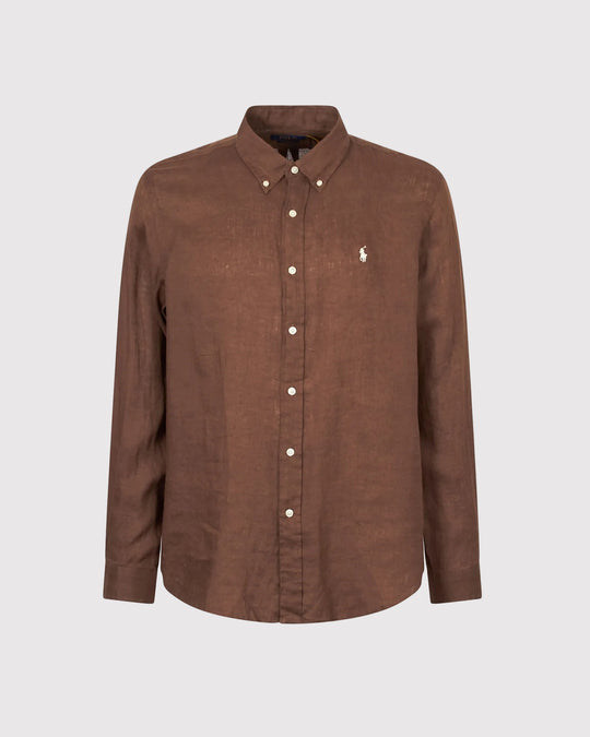 Hør Skjorte Brun