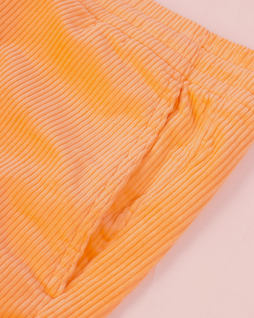Prepster Fløjls Shorts Orange