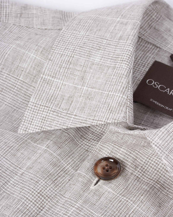 Magnus Shirt Check Jacket Sand