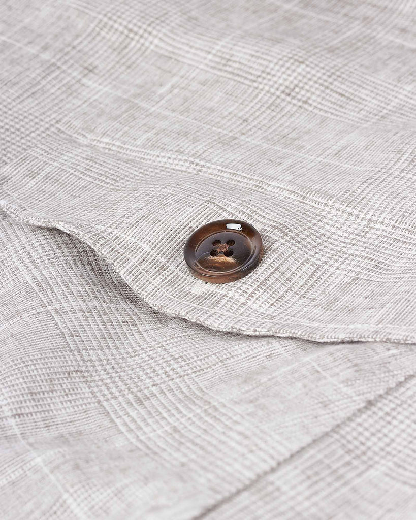 Magnus Shirt Check Jacket Sand