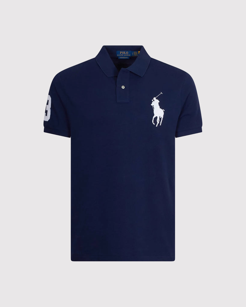 Mesh Big Poloshirt Blå