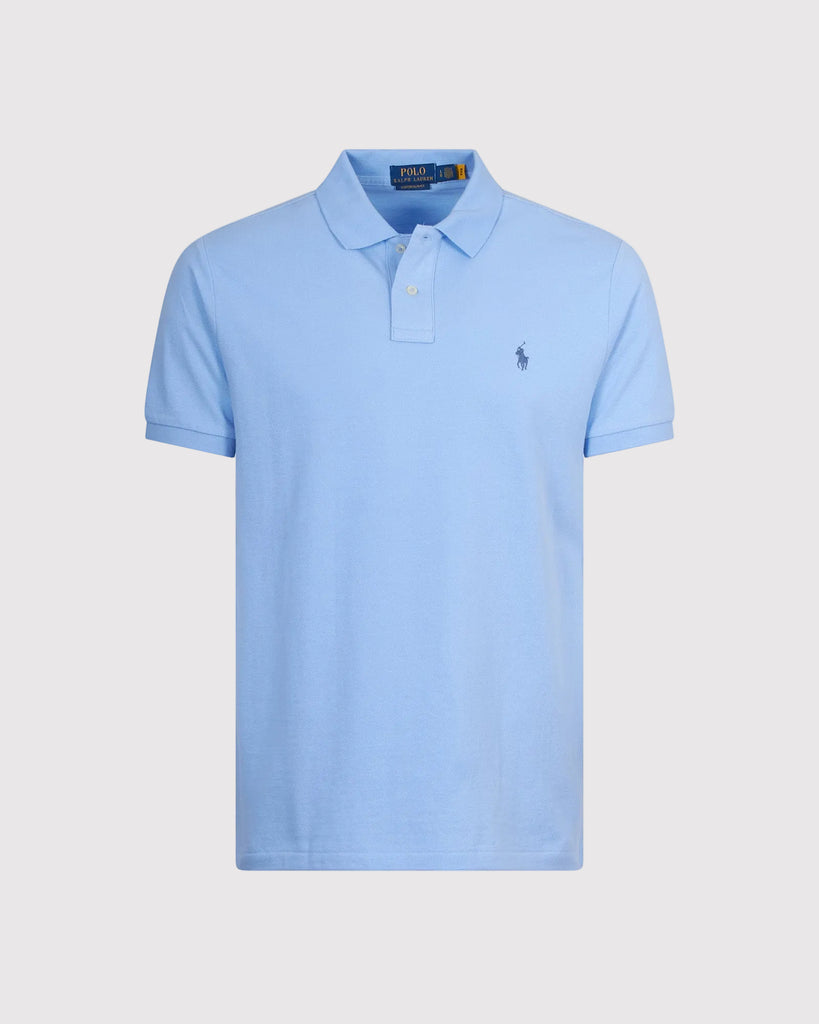 Mesh Poloshirt Lyseblå