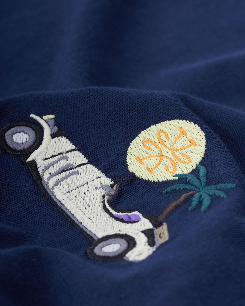 Palm Sundown Tee Blå