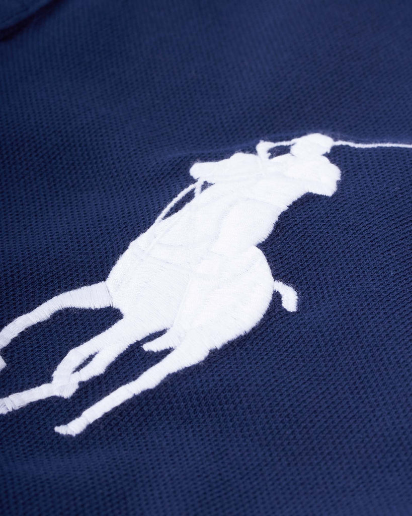 Mesh Big Poloshirt Blå