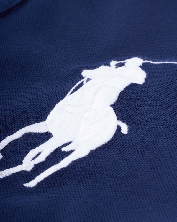 Mesh Big Poloshirt Blå