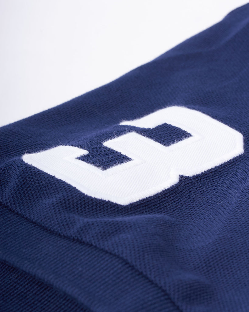 Mesh Big Poloshirt Blå