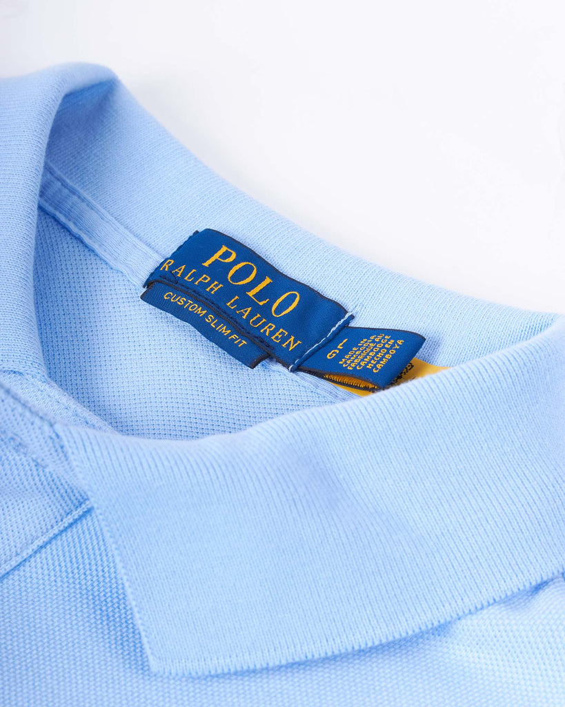 Mesh Poloshirt Lyseblå