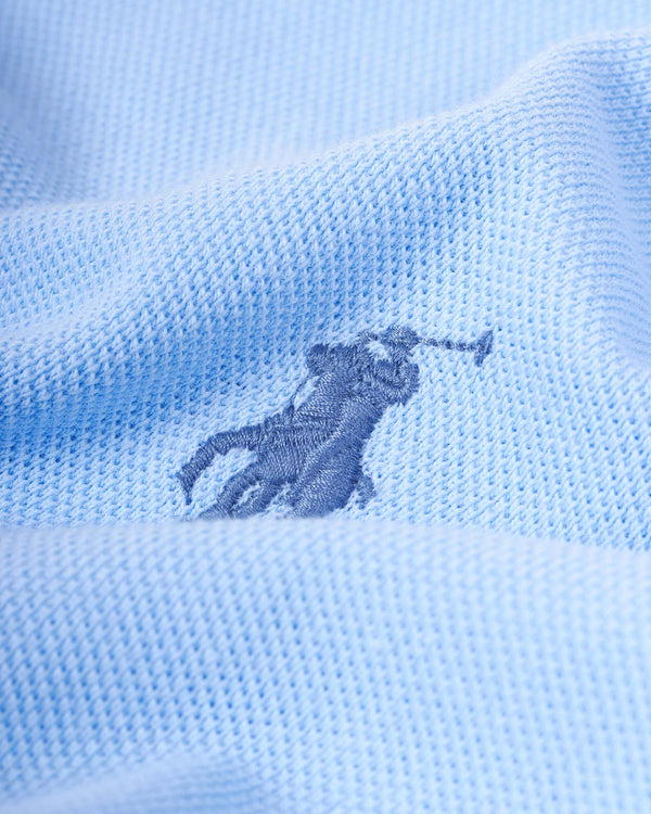 Mesh Poloshirt Lyseblå
