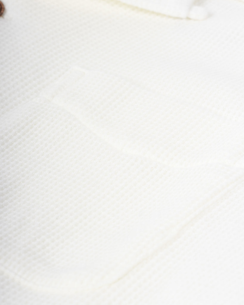Waffle Skjorte Hvid