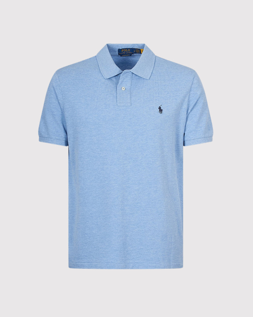 Basic Mesh Poloshirt Blå