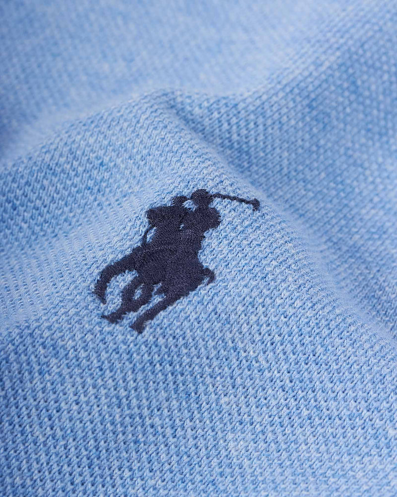 Basic Mesh Poloshirt Blå