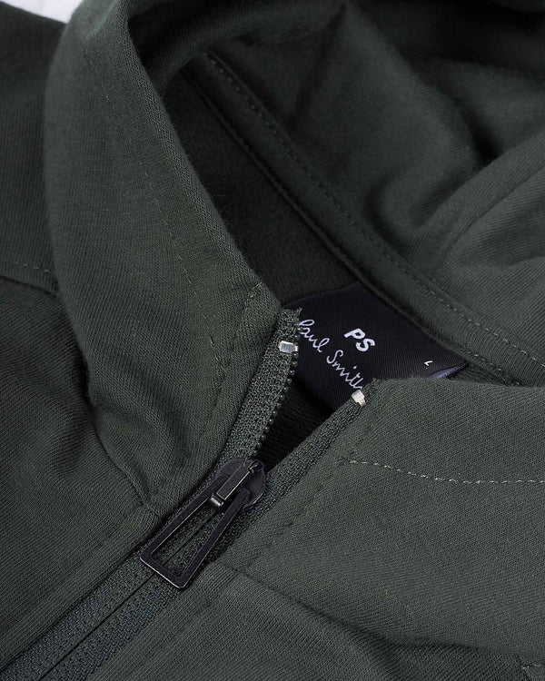 Reg Fit Hoodie Zip Grøn