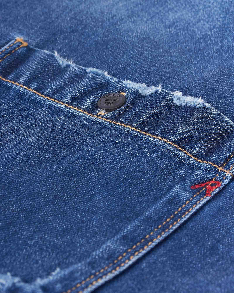 2 Pocket Denim Overshirt Blå