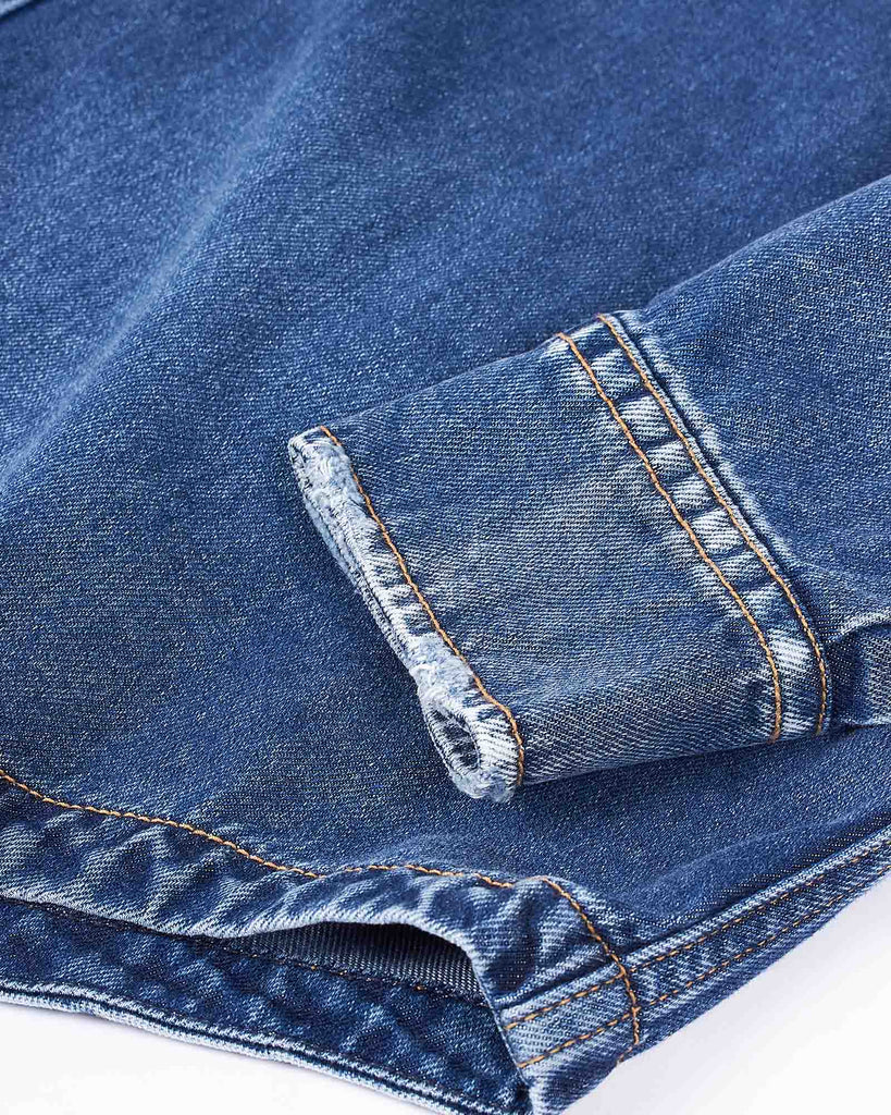 2 Pocket Denim Overshirt Blå