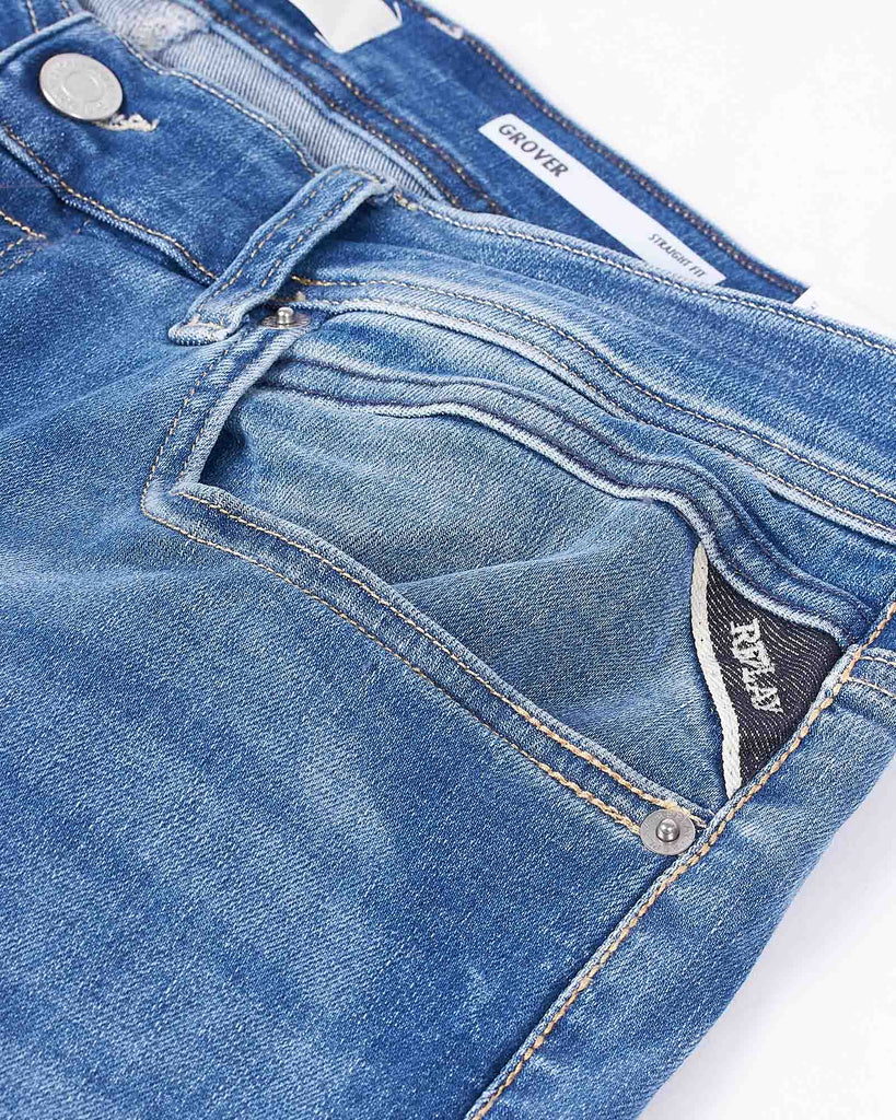 Grover Hyperflex W Jeans Blå