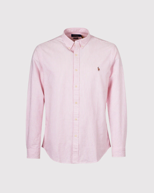 Oxford Skjorte Strib Pink