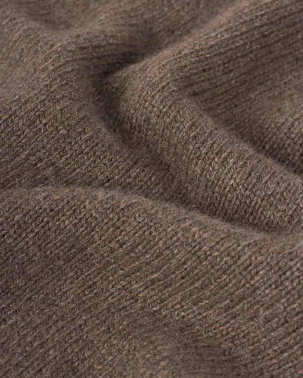 Cashmere Strik Polo Brun