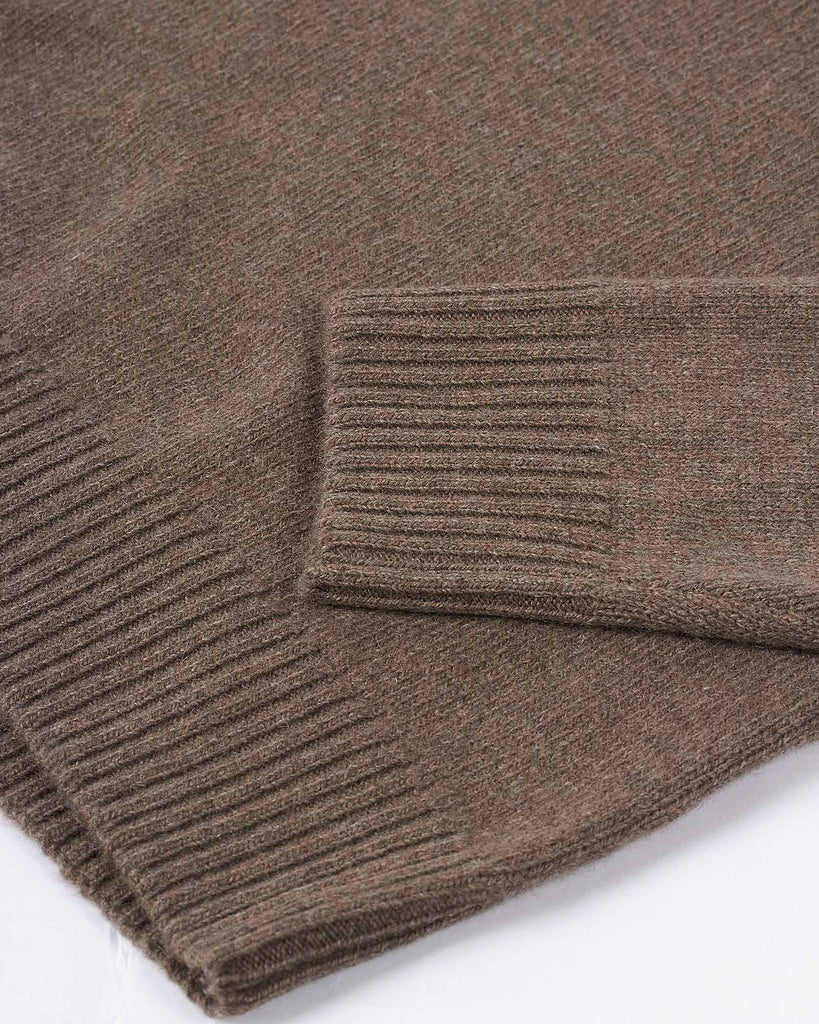 Cashmere Strik Polo Brun