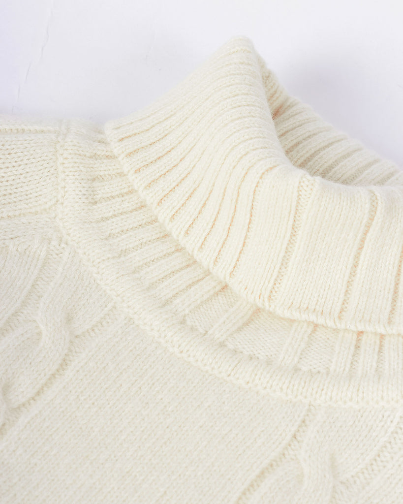 Kabel Strik Cashmere Creme