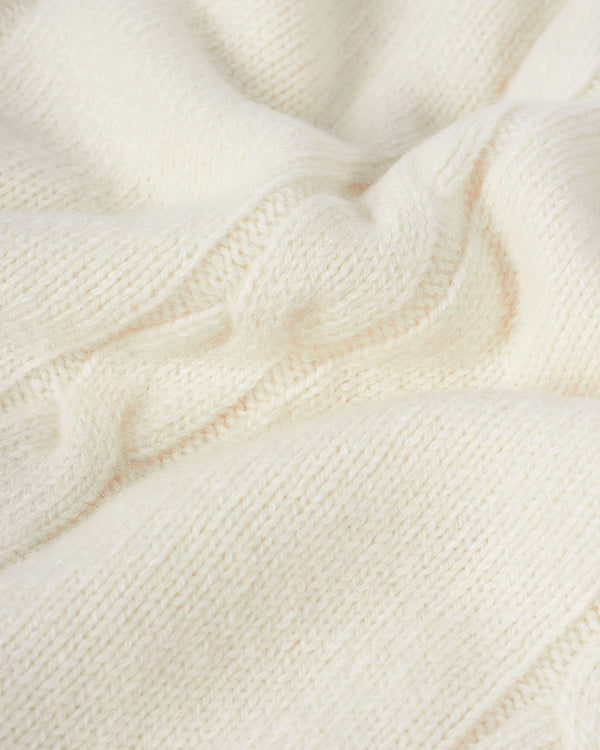 Kabel Strik Cashmere Creme