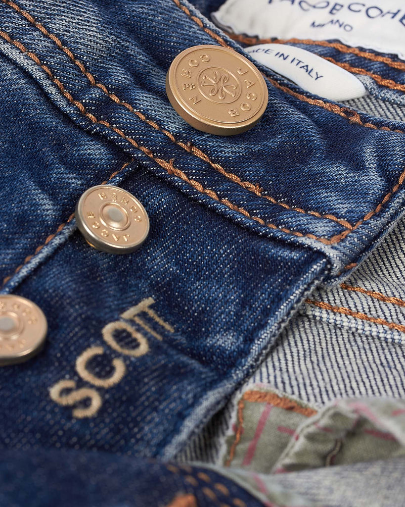 Scott Washed Jeans Blå