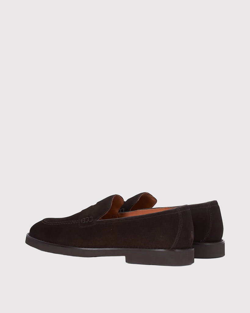 Suede Penny Loafer Brun