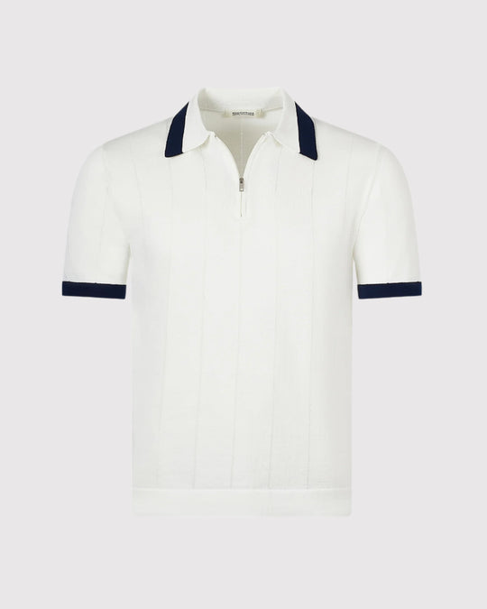 Zip Polo Hvid