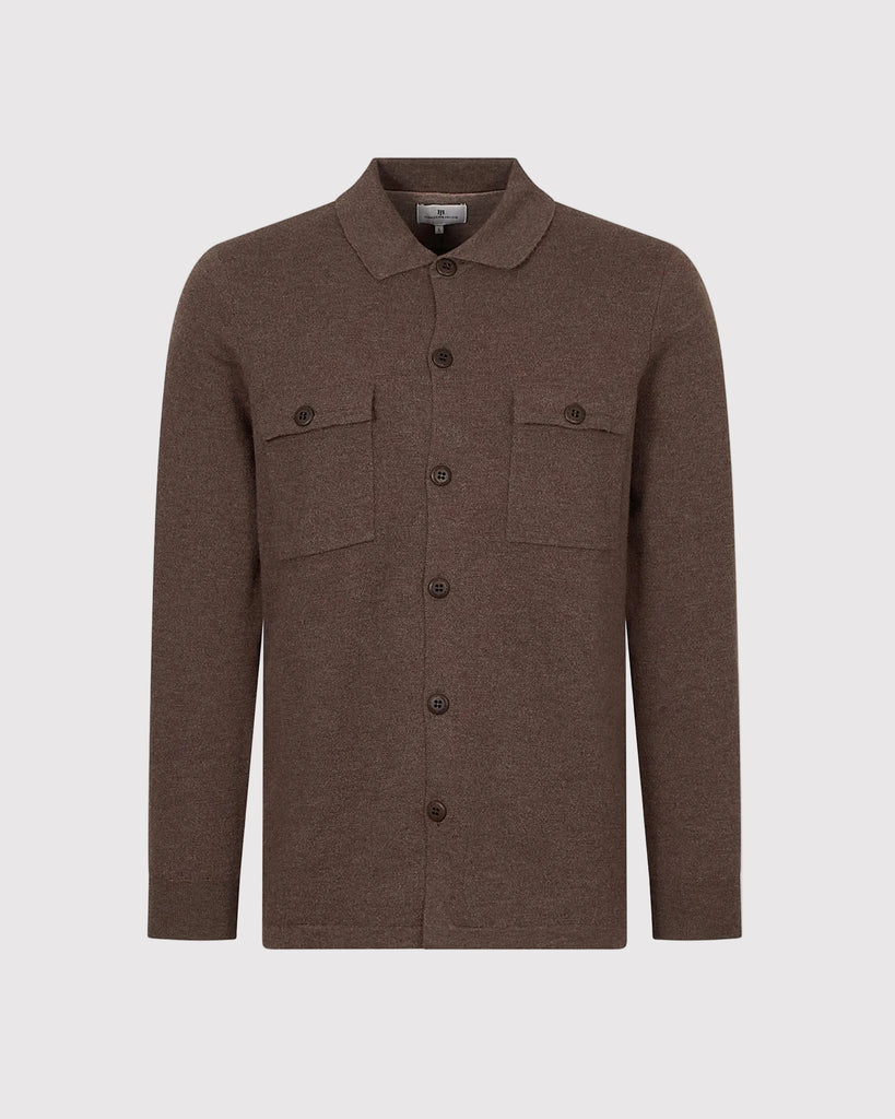 Knitted Overshirt Brun