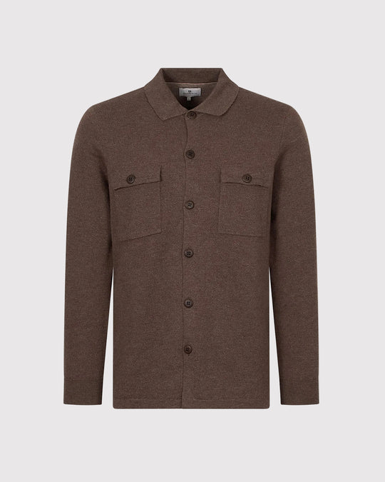 Knitted Overshirt Brun