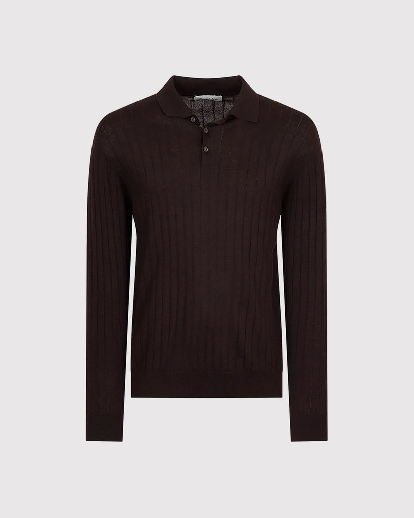 Polo Merino Brun