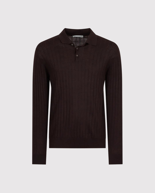 Polo Merino Brun