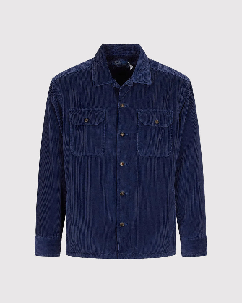 Whale Cord Shirt Blå