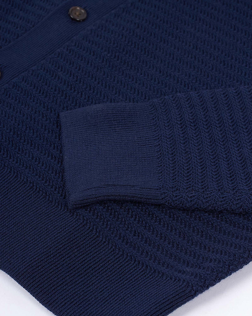 Washable Merino Cardigan Blå