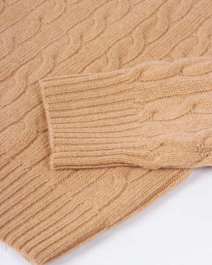 Wool Cash Cable Camel