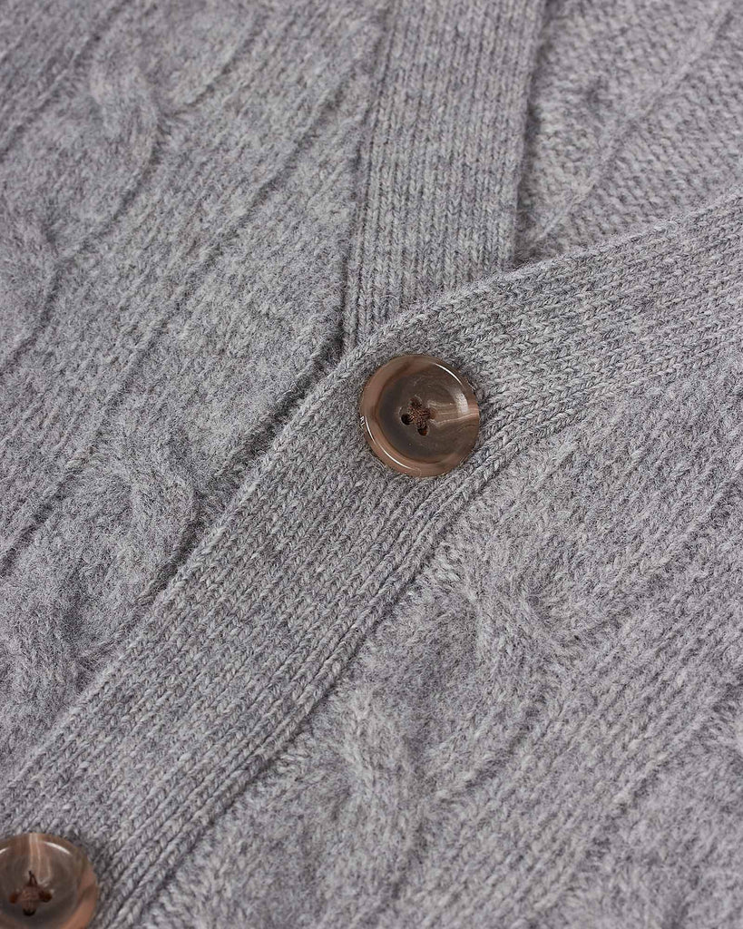 Wool Cash Cardigan Grå