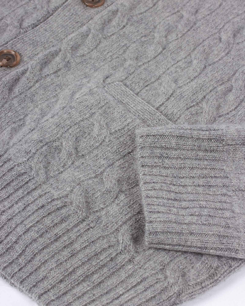 Wool Cash Cardigan Grå