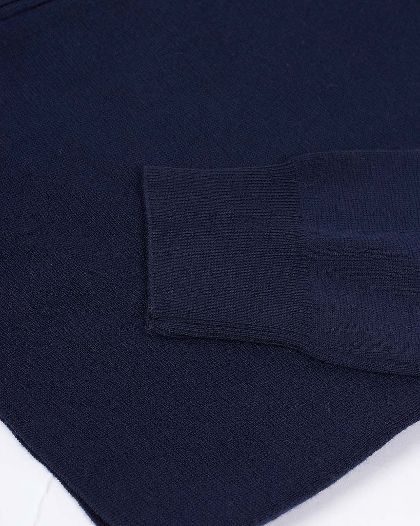 Merino Zip Cardigan Blå