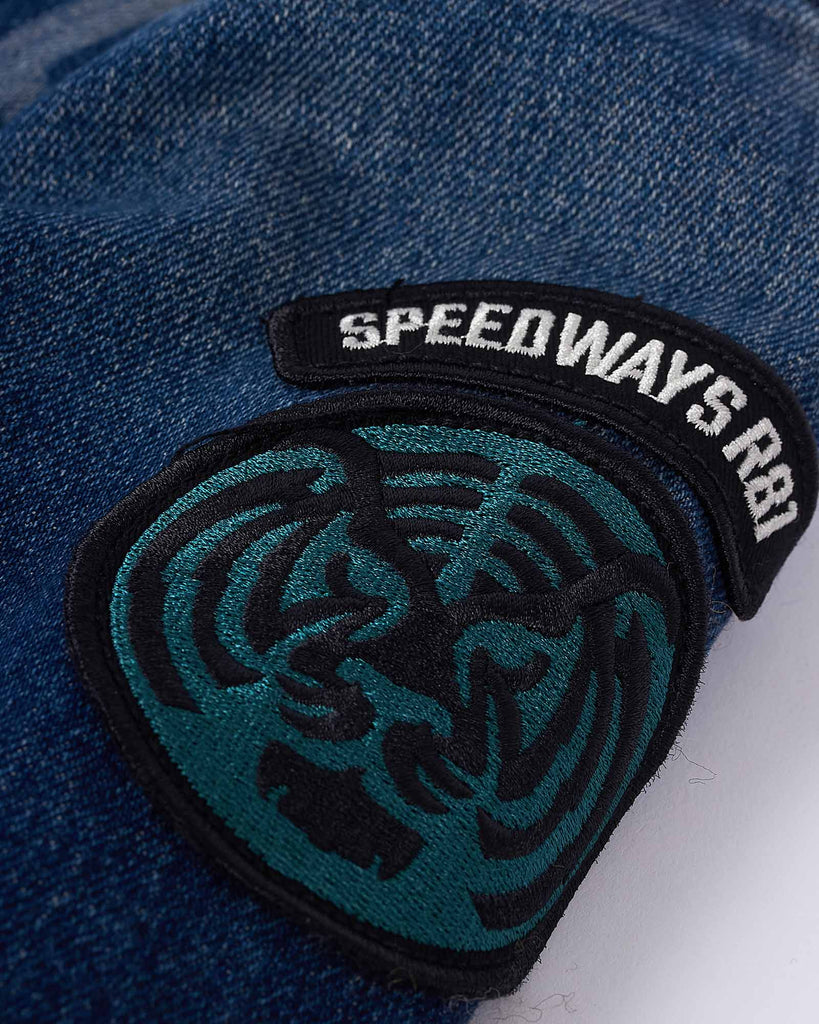 Denim Patch Overshirt Blå