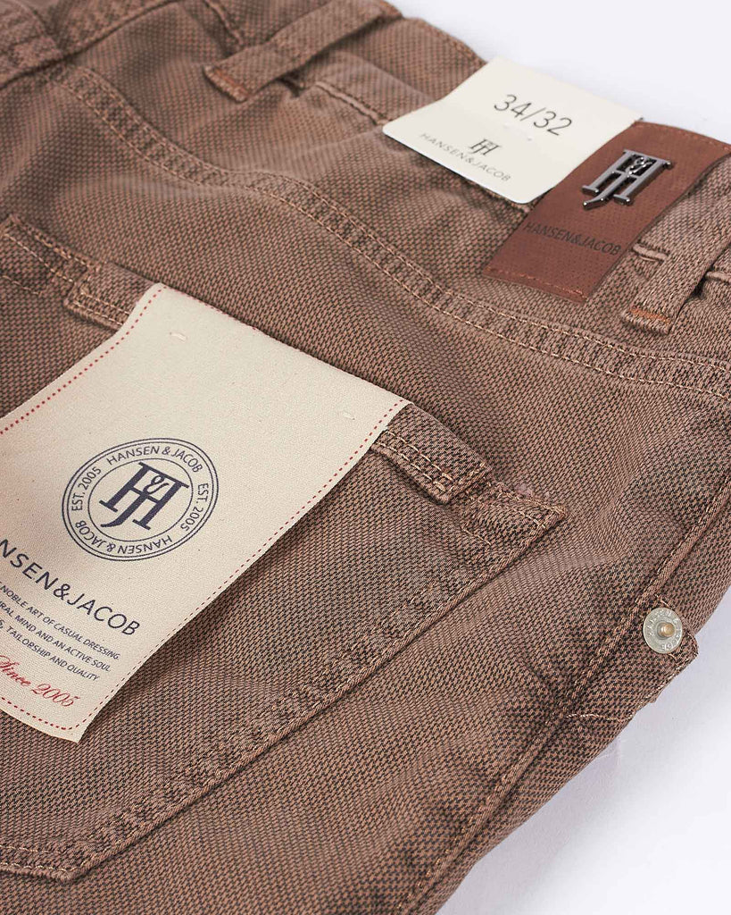 Bormio Print 5-Pocket Brun